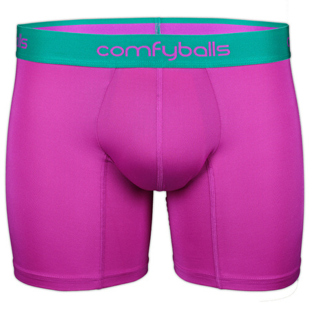 COMFYBALLS Bokserki do biegania LONG PERFORMANCE neon purple