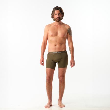 COMFYBALLS Bokserki do biegania LONG PERFORMANCE olive green