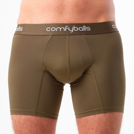 COMFYBALLS Bokserki do biegania LONG PERFORMANCE olive green