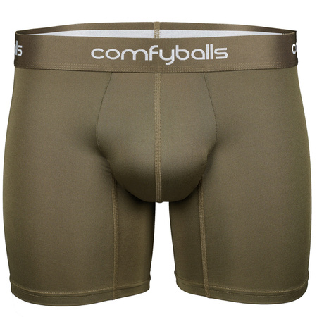 COMFYBALLS Bokserki do biegania LONG PERFORMANCE olive green