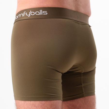 COMFYBALLS Bokserki do biegania LONG PERFORMANCE olive green