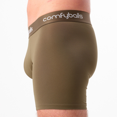 COMFYBALLS Bokserki do biegania LONG PERFORMANCE olive green