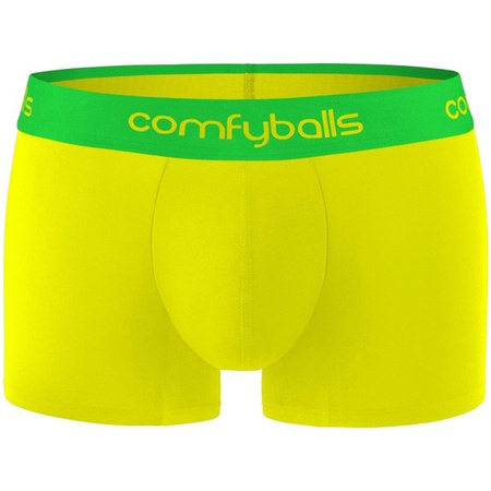 COMFYBALLS Bokserki do biegania REGULAR MICROFIBER żółto-zielone