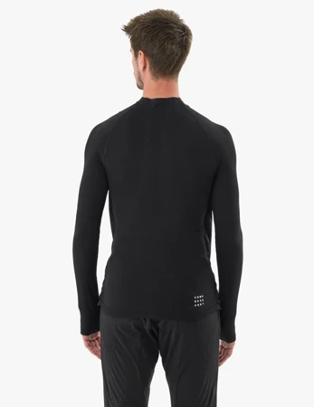 COMPRESSPORT Bluza biegowa męska HURRICANE WINDPROOF SEAMLESS HZ TOP black