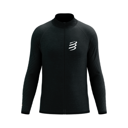 COMPRESSPORT Bluza biegowa męska SEAMLESS ZIP SWEATSHIRT black melange