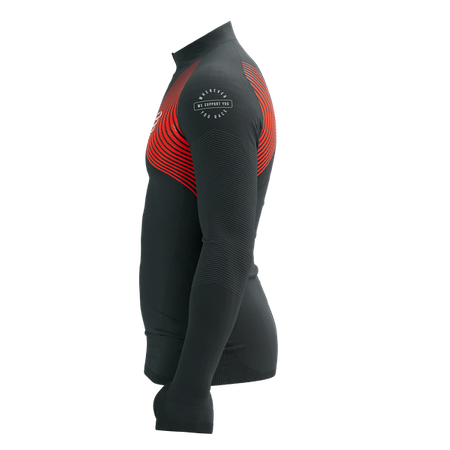 COMPRESSPORT Bluza do biegania męska WINTER TRAIL POSTURAL LS TOP black/red