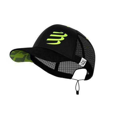 COMPRESSPORT Czapka biegowa z daszkiem RACING TRUCKER CAP czarna