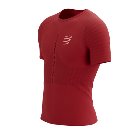 COMPRESSPORT Koszulka biegowa RACING SS T-SHIRT samba red
