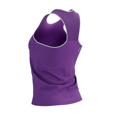 COMPRESSPORT Koszulka biegowa damska PERFORMANCE SINGLET lilac