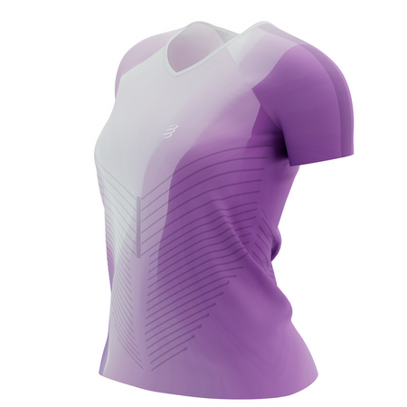 COMPRESSPORT Koszulka biegowa damska PERFORMANCE SS T-SHIRT lilac