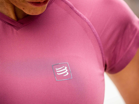 COMPRESSPORT Koszulka biegowa damska z krótkim rękawem TRAINING T-SHIRT różowa