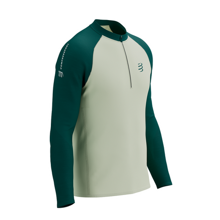 COMPRESSPORT Koszulka biegowa męska TRAIL HZ LS T-SHIRT sugar/storm