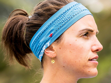 COMPRESSPORT Opaska na głowę THIN HEADBAND ON/OFF V3 błękitna