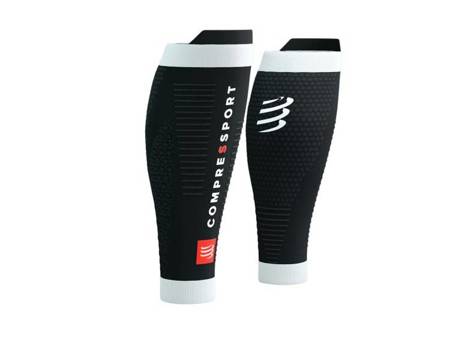 COMPRESSPORT Opaski kompresyjne na łydki R2V3 black/white