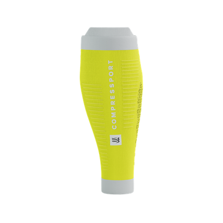 COMPRESSPORT Opaski kompresyjne na łydki R2V3 safe yellow/white