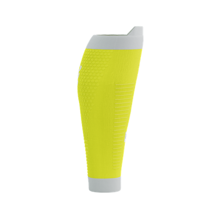 COMPRESSPORT Opaski kompresyjne na łydki R2V3 safe yellow/white