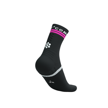 COMPRESSPORT Skarpetki do biegania PRO MARATHON SOCKS V2.0 black/safe yellow/neo pink