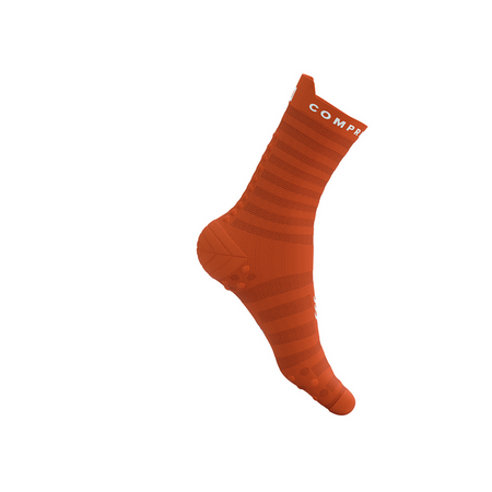 COMPRESSPORT Skarpetki do biegania PRORACING SOCKS V4 ULTRALIGHT RUN HIGH fire/white