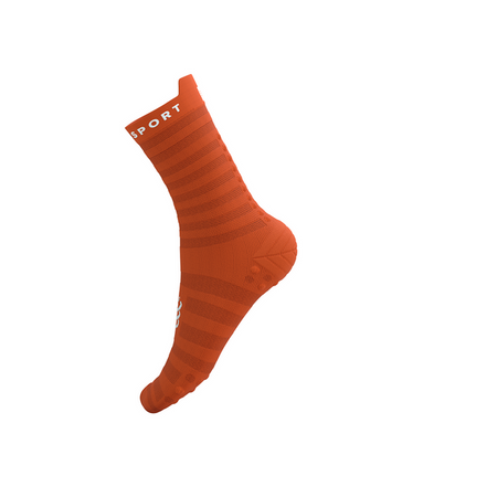 COMPRESSPORT Skarpetki do biegania PRORACING SOCKS V4 ULTRALIGHT RUN HIGH fire/white