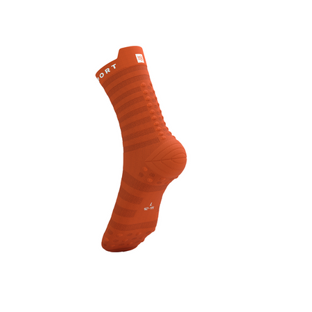 COMPRESSPORT Skarpetki do biegania PRORACING SOCKS V4 ULTRALIGHT RUN HIGH fire/white