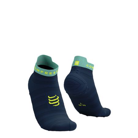 COMPRESSPORT Skarpetki do biegania PRORACING SOCKS V4 ULTRALIGHT RUN LOW blues/shell blue