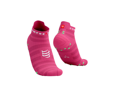 COMPRESSPORT Skarpetki do biegania ProRacing Socks V4 ULTRALIGHT RUN LOW fluo pink