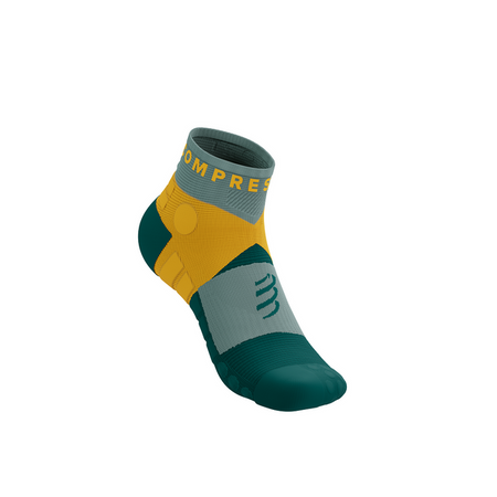 COMPRESSPORT Skarpetki do biegania ULTRA TRAIL SOCKS LOW V2.0 slate grey/saffron