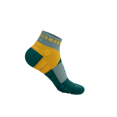 COMPRESSPORT Skarpetki do biegania ULTRA TRAIL SOCKS LOW V2.0 slate grey/saffron