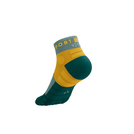 COMPRESSPORT Skarpetki do biegania ULTRA TRAIL SOCKS LOW V2.0 slate grey/saffron