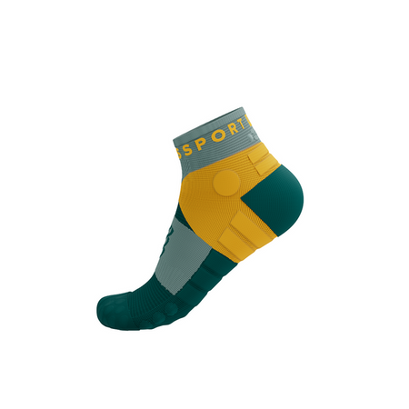 COMPRESSPORT Skarpetki do biegania ULTRA TRAIL SOCKS LOW V2.0 slate grey/saffron