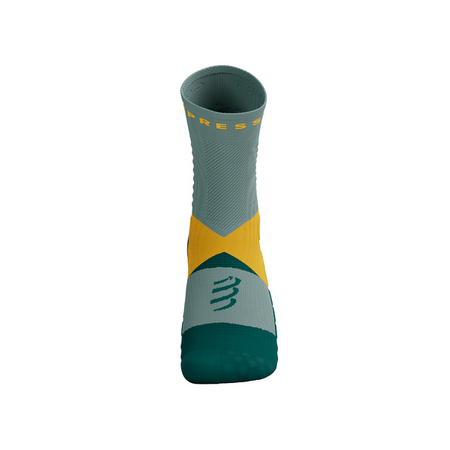 COMPRESSPORT Skarpetki do biegania ULTRA TRAIL SOCKS V2.0 slate grey/saffron