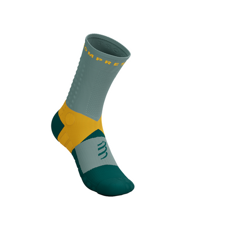 COMPRESSPORT Skarpetki do biegania ULTRA TRAIL SOCKS V2.0 slate grey/saffron