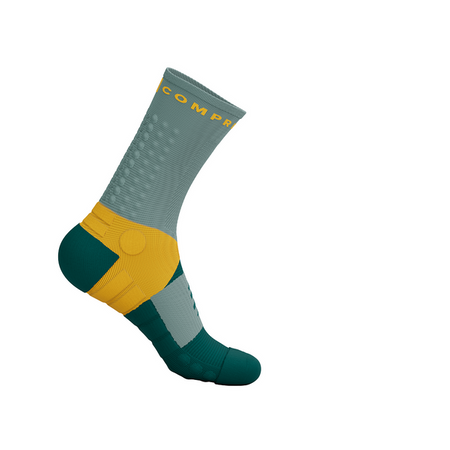 COMPRESSPORT Skarpetki do biegania ULTRA TRAIL SOCKS V2.0 slate grey/saffron