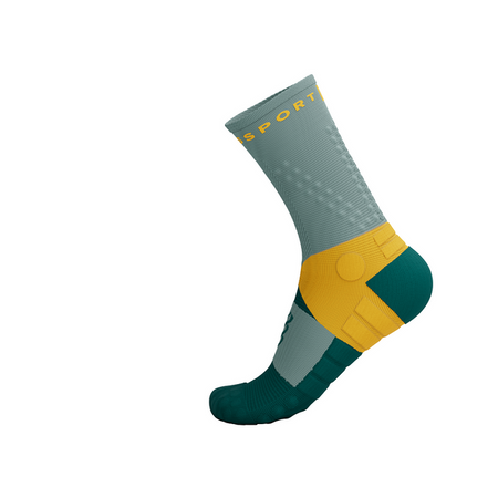 COMPRESSPORT Skarpetki do biegania ULTRA TRAIL SOCKS V2.0 slate grey/saffron