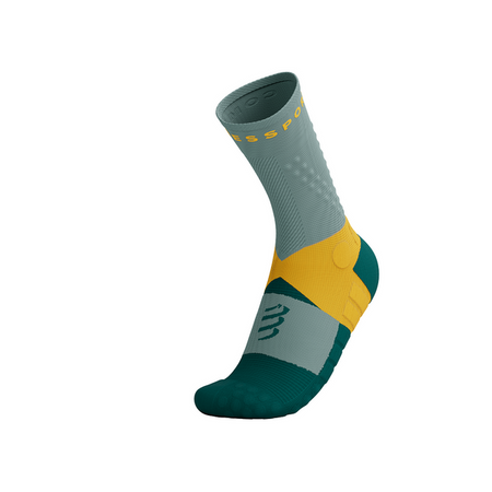 COMPRESSPORT Skarpetki do biegania ULTRA TRAIL SOCKS V2.0 slate grey/saffron