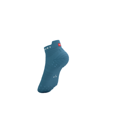 COMPRESSPORT Skarpetki do biegania krótkie PRORACING SOCKS V4 RUN LOW niagara blue/white