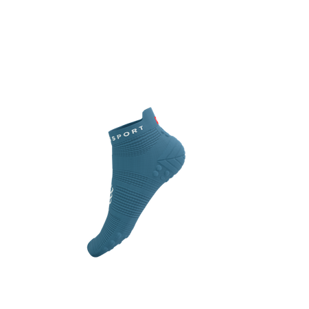 COMPRESSPORT Skarpetki do biegania krótkie PRORACING SOCKS V4 RUN LOW niagara blue/white