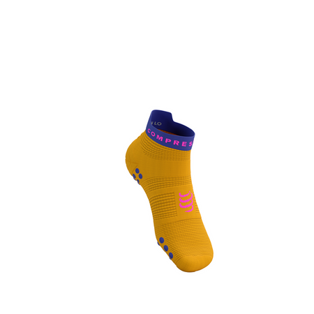 COMPRESSPORT Skarpetki do biegania krótkie PRORACING SOCKS V4 RUN LOW saffron/dazz blue