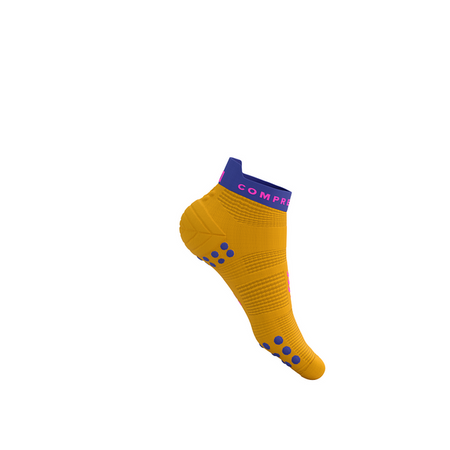 COMPRESSPORT Skarpetki do biegania krótkie PRORACING SOCKS V4 RUN LOW saffron/dazz blue