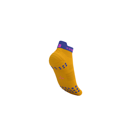 COMPRESSPORT Skarpetki do biegania krótkie PRORACING SOCKS V4 RUN LOW saffron/dazz blue