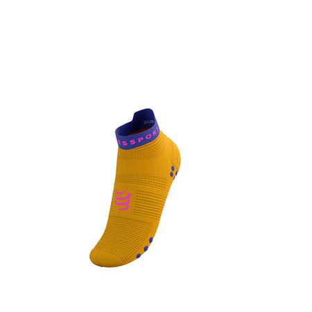 COMPRESSPORT Skarpetki do biegania krótkie PRORACING SOCKS V4 RUN LOW saffron/dazz blue