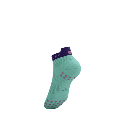 COMPRESSPORT Skarpetki do biegania krótkie PRORACING SOCKS V4 RUN LOW shell blue/purple