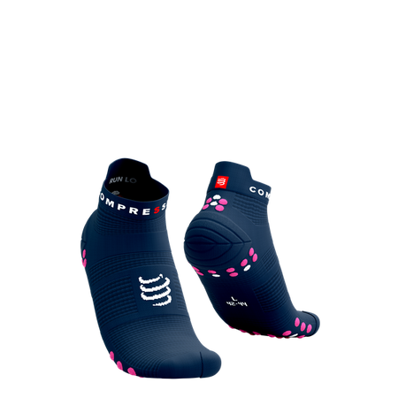 COMPRESSPORT Skarpetki do biegania krótkie ProRacing Socks V4 mood indigo/magenta