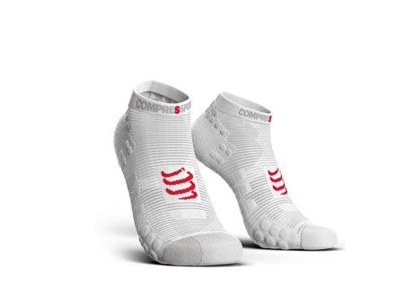 COMPRESSPORT Skarpetki do biegania krótkie ProRacing Socks v3.0 białe