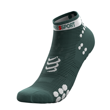 COMPRESSPORT Skarpetki do biegania krótkie ProRacing Socks v3.0 ciemnozielone