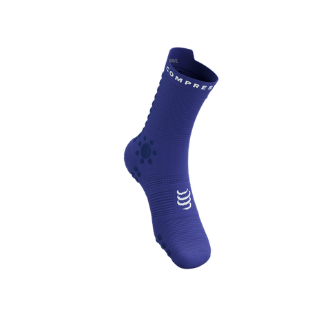 COMPRESSPORT Skarpetki do biegania trailowe PRORACING SOCKS V4 TRAIL dazz blue/blues