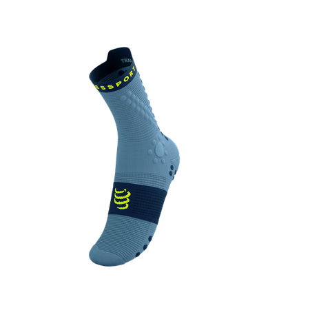 COMPRESSPORT Skarpetki do biegania trailowe PRORACING SOCKS V4 TRAIL denim/poseidon