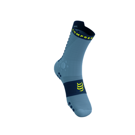 COMPRESSPORT Skarpetki do biegania trailowe PRORACING SOCKS V4 TRAIL denim/poseidon