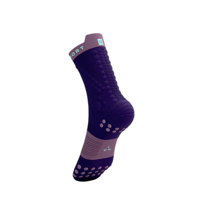 COMPRESSPORT Skarpetki do biegania trailowe PRORACING SOCKS V4 TRAIL purple/grape