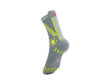 COMPRESSPORT Skarpetki do biegania trailowe ProRacing Socks V4 Trail alloy/primerose